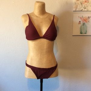 L.A. Hearts Burgundy bikini, Sz Small